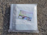 NEW/UNUSED...3.12 FT x 19.68 FT Clear Waterproof PVC Tarpaulin with Metal Grommets
