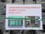NEW/UNUSED Black Bi-Parting Galvanized Iron Gate