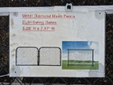 NEW/UNUSED Metal Diamond Mesh Fence with Dual-Swing Gates