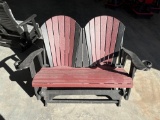 4 Ft Fan Back Loveseat Glider w/ cupholders on Arms