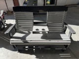 5 Ft Plain Back Glider with Flip Down