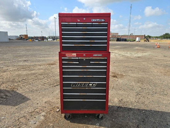 Craftsman Cherry Red Tool Chest on Rolling Wheels