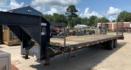 32 Ft Gooseneck Flatbed Trailer  VIN 0041 No Title