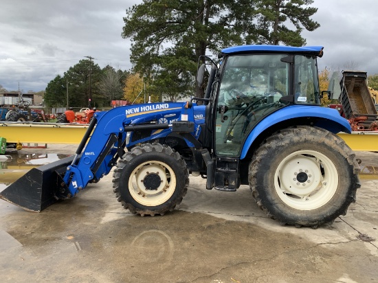 New Holland T4.75 Tractor with NH 655TL Loaded