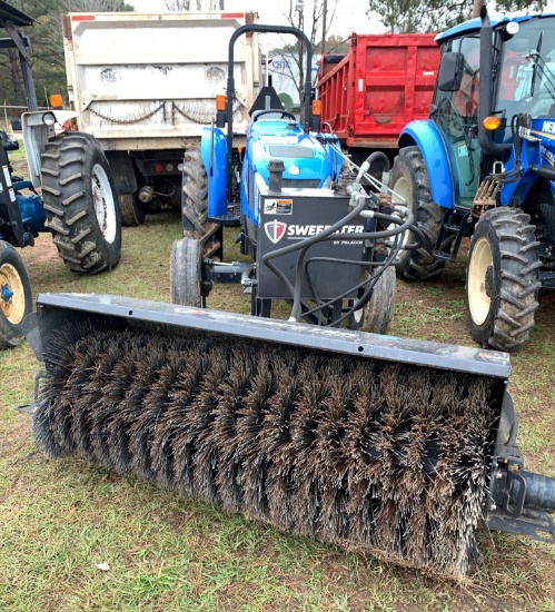 New Holland Workmaster 60 tractor with sweeper