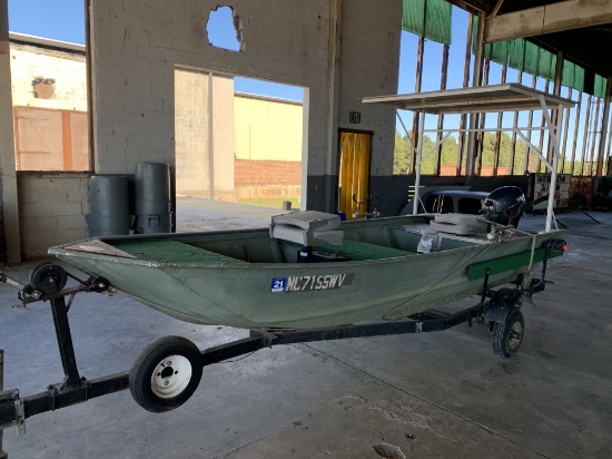 1992 Fisher Marin 14 Ft Aluminum Fishing Boat