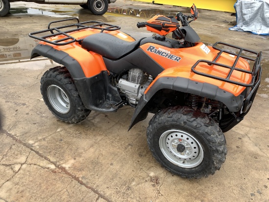 Honda Rancher 350 4x4 4 Wheeler Orange