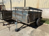 5x9 Home Made Trailer with Wood Sides No Title