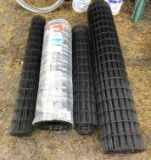 (4) Rolls Black Plastic Coated Wire