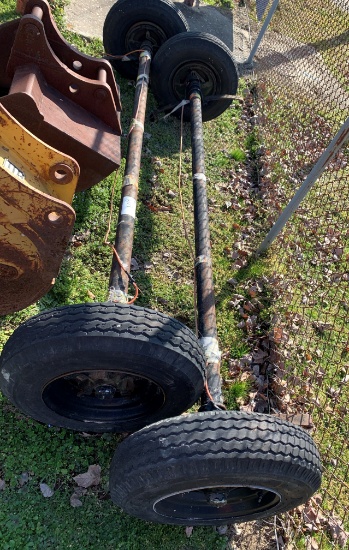 Pair of Axles with Wheels & Tires
