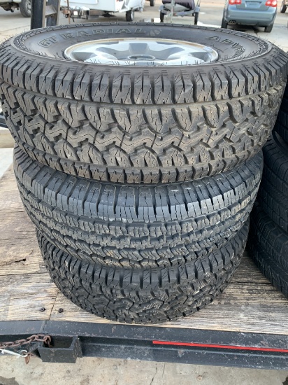 3 Aluminum Wheels and Tires