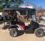 2018 EZ GO Golf Cart Lifted Red & Black