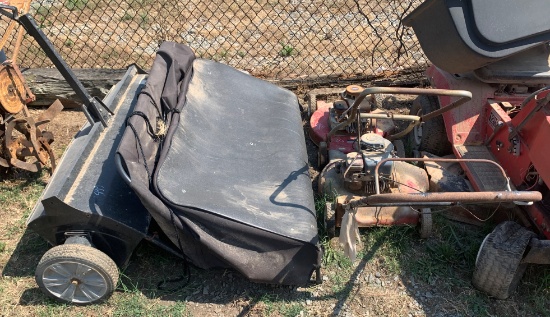 Yard Sweeper & 2 Push Mowers
