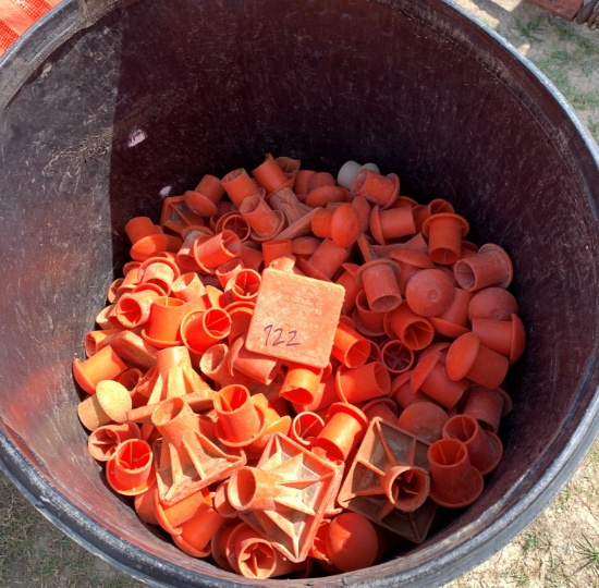 Mixed Lot : Rebar Safety Caps and Orange Fencing