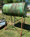 Green Fuel Tank on Stand