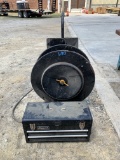 Hose Reel & Small Black Tool Box