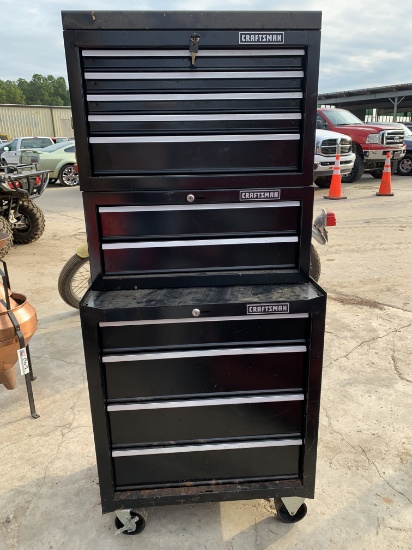 Craftsman 3 stack tool box with contents