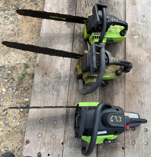 (3) Poulan Chainsaws