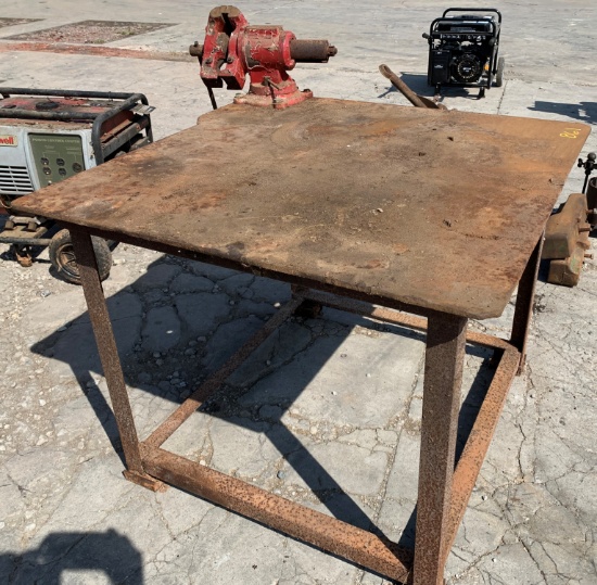 Shop Table with Vise
