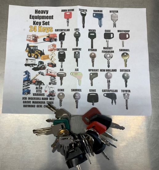 Master Set Heavy Equipment Keys