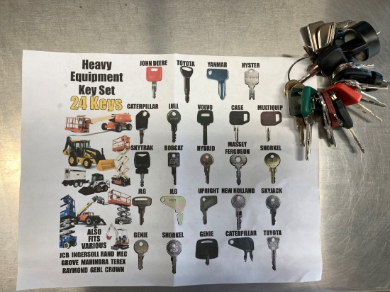 Master Set Heavy Equipment Keys