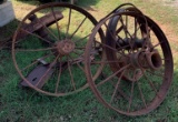 (Set of 4) Steel Wagon Wheels