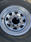 Set of 4 8 Lug Chrome Wheels & Bridgestone Tires