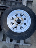 Pair 175/80 13  5 Lug Trailer Wheels & Tires