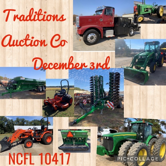 Traditions Auction Co LLC December Equipment