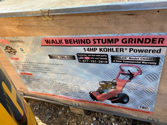 New in Crate Walk Behind Stump Grinder