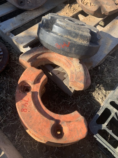 3- 1/2 Weights and One Plastic Weight