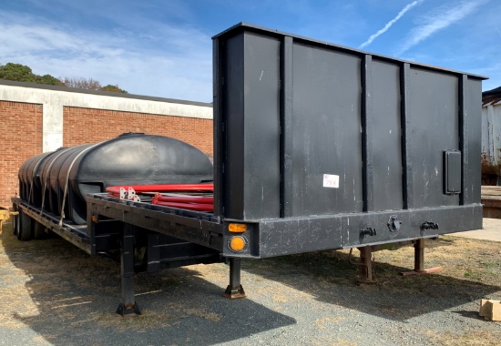Drop Deck Trailer w/ 2- 2000gal tanks