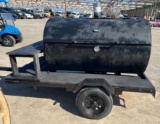 Charcoal/Wood Pig Cooker on Trailer