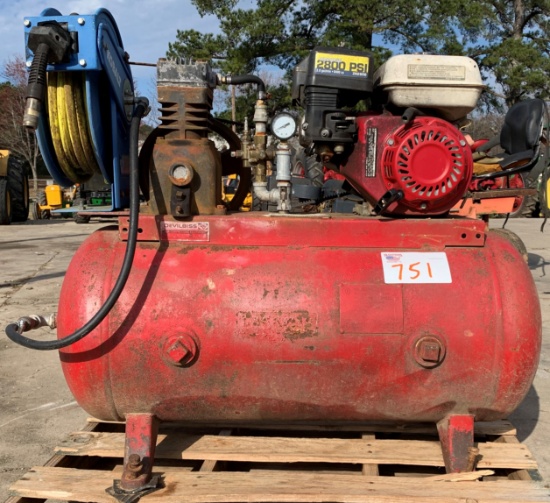 Gas 2800 PSI Air Compressor with hose reel