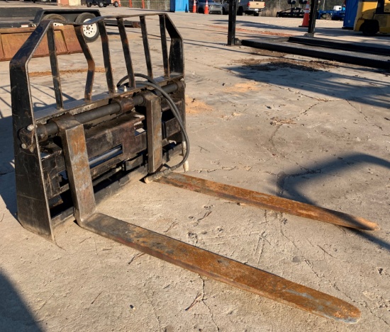 Palm Attachment Skidsteer Hydraulic Slide 48"Forks