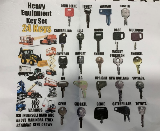 Set of 24 Heavy Equipment Master Keys