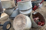 Mixed Lot: (8) metal tubs & assorted items