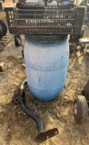 Mixed Lot: blue barrel/contents/drill bits/hitch