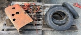 Pallet of Misc. Allis Chalmers parts / (3) tires