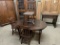 WOOD DINING TABLE & 4 CHAIRS