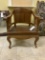 WOOD BARREL BACK CHAIR