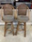 2 BAMBOO BAR STOOLS