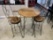 BAR HEIGHT TABLE & 2 STOOLS