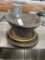WOOD BOWL  & 3 WOOD TRAYS