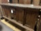WOOD CABINET WITH CARVED PANEL DOORS & BUFFET