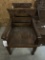 PAIR OF WOOD ARMED CHAIRS