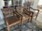 3 WOOD ARMED CHAIRS