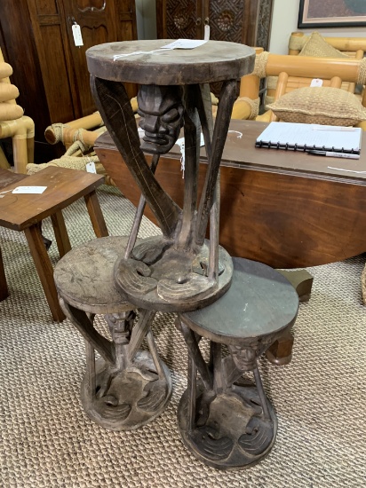 3 PCS AFRICAN TABLES