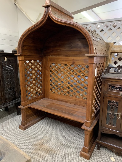 COPPER TOP BIRD CAGE STYLE BENCH