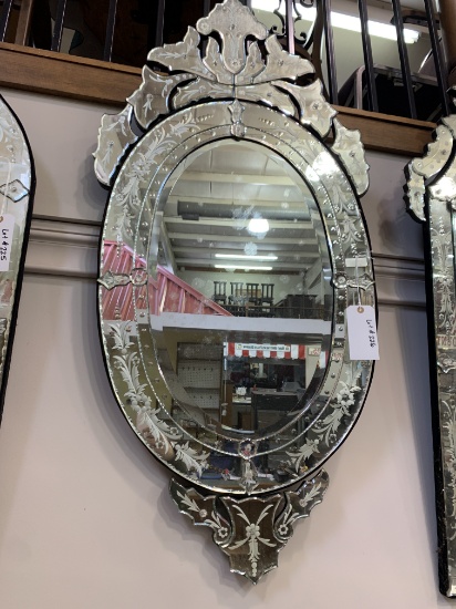 ETCHED OVAL MIRROR